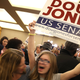 Supporters of then Democratic U.S. Senate candidate Doug Jones celebrate as Jones is declared the winner during his election night gathering at the Sheraton Hotel in Birmingham, Ala., on Dec. 12, 2017. (Justin Sullivan/Getty Images)